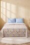 Blue Country Garden Patterned Double Printed Pique & Bedspread 200X230 cm - 2