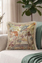 Vintage Forest Scenery Tapestry Fringed Pillowcase - Pastoral Green Mink Tassel Throw Pillow Cover