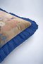 Flower Vintage Floral Fringe Pillowcase-Artistic Garden Beige Blue Navy Tassel Throw Pillow Cover - 8