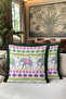 Bohemian Elephant Pattern Exotic Ethnic Fringed Pillowcase-Lotus Gray Green Black Tassel Throw Pillow Cover - 5