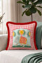 Exotic Elephant Design Fringed Pillowcase-Indian Themed Bohemian Burgundy Red Tassel Throw Pillow Cover - 5