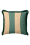 Modern Striped Velvet Fringe Pillowcase - Retro Beige Black Tassel Throw Pillow Cover with Block Design - 5