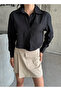 Black Pocket Crop Shirt - 2Y2371 - 2