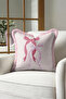 Bowknot Candy Pink Fringed Pillowcase - Romantic Powder Pink Cream Pink Tassel Throw Pillow Cover - 7