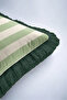 Mon Amour Striped Romantic Stylish Fringed Pillowcase - Love Themed Cream Black Tassel Throw Pillow Cover - 8