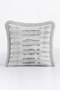 Abstract Striped Luxury Texture Fringed Pillowcase - Elegant Watercolor Nordic Gray Tassel Throw Pillow Cover - 4