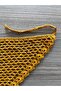 Seamless Hand Knitted Mustard Yellow Color Sequined Flexible Bandana - 3
