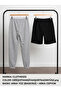 Sweatpants Shorts 2-Piece Combination Thin Summer Sweat-Absorbing Leopard Heart Printed Women's / Girls' Model - 2