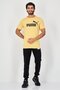 Men Sportswear Fit Short Sleeve Outdoor T-Shirt, Mustard Yellow - 4