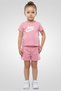 Toddlers Girl 2 Pieces Brand Logo Top And Shorts Set, Pink