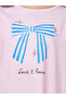 Teens Bow Print Short Sleeve T-Shirt And Pyjama Set - 3