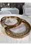 2-Piece Gold Gilded Tray