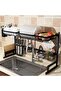 Dish Drying Rack Black 86.5x34x12cm - 3