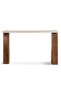 CAMILIA CONSOLE TABLE TRAVERTINE - WHITE & BROWN - 6