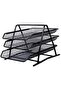 Hi-Range Desk Deposit Tray 3 Layer A4 Metal tray Office Desk Organiser Paper - 4