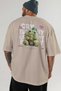 Cry Baby Oversize Back Printed Beige T-Shirt Unisex %100 Cotton Premium Design Streetwear - 5