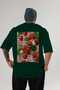 Strawberry Oversize Back Printed Green T-Shirt Unisex 100% Cotton Premium Design Streetwear - 2