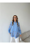 Women's Oversize Shirt with Embroidered Front and Sleeves, Beaded Work