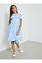 Girls Blue A-Line Knee-Length Dress