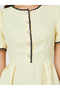 Yellow Ric-Rac Trim A-Line Midi Dress - 4