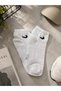 12 Pairs Unisex White Ankle-Length Booties Socks Anti-Sweat, Cotton Socks - Seasonal - 4