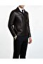 100% Genuine Lambskin Men's Coat Jacket Brown T20019-03