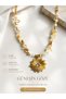 Citrine Natural Stone Eye of the Sun Pendant - 3