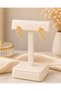Women's Gold Color Zircon Stone Multiple Bar Design Cartilage Look Earrings - 2