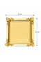 Gold Flower Detailed Square Presentation Tray 22X22 cm Engagement Coffee Tea Dessert Serving Tray - 2
