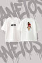 Aaliyah Design Back Printed Cotton White Oversize T-Shirt