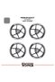 Rks Srk125R Wide Wheel Cover Sticker Model Set of 16 Stickers High Quality - 2