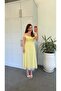 Victoria Stripe Lace Scarf Dress Yellow - 2