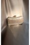 Women's Gold Laser Fabric Metal Handle Extra Chain Strap Special Design Stylish Special Occasion Evening Dress Portfolio Clutch Bag - 4