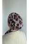 Coffee Shades Leopard Twill Cheesecloth Scarf Bonnet - Non-Slip Anti-Sweat (Non-Slip) - 4