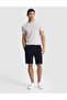Navy Blue Comfort Fit Knitted Shorts 50321177-Vr033 - 3
