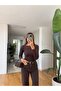 Boat Neck Cashmere Blouse - Brown