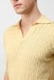 Yellow Textured Knitted Men's Knitwear T-Shirt - 4