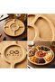 10 Pieces of Round Bamboo Presentation Trays with 5 Compartments, Personalized with Your Logo - 2