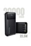 N-31 20000mAh Power Bank with Digital LED Display, Fast Charging, Dual USB Outputs, Portable External Battery Charger for Smartphones, Tablets & USB Devices – Black