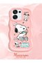 Oppo A6 Pro 5g Compatible Case Camera Protector Pink Silicone Couple Phone Case Stripe Pattern - 2