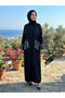 Standard Ferace with Zippered Cuffs and Pockets, with Sequin Detail, Loose Cut, Can Be Weared in Sizes 40-48. - 4