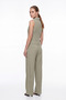 Zippered Sleeveless Fit Blouse Pants Set - 5