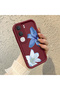 Vivo Y31 5g Compatible Case Camera Protector Burgundy Silicone Couple Phone Case Floral Pattern - 3