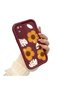 Samsung Galaxy S20 Fe Compatible Case Camera Protector Burgundy Silicone Couple Phone Case Floral Pattern - 2