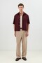 Burgundy Boxy Fit Men's Shirt - 4