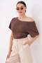 Women's Boat Neck Stone Detailed Blouse - 2