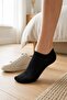 Women's Bamboo 6-Piece Booties Socks – Seamless, Anti-Sweat, Soft Textured Black Daily Socks (36-40) - 3