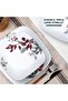 Dinner Set 16PCS Leaves1147222 – Elegant Leaf Design Dinnerware Set for Dining - 2