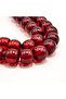 Muski Afghani Rosary 33 Beads 16x13mm Deep Ruby Red Prayer Beads Tasbih Multi-Tone Silk Tassel - 5