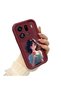 Oppo Find X9 Pro 5g Compatible Case Camera Protector Burgundy Silicone Couple Phone Case Girl Pattern - 2